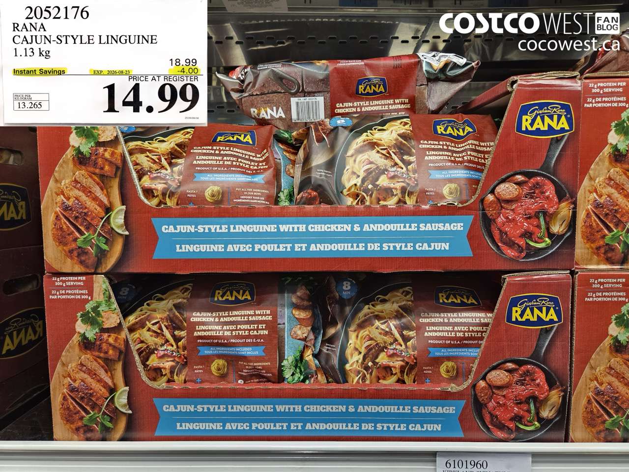 2052176 RANA CAJUN-STYLE LINGUINE 1.13 KG ($4.00 INSTANT SAVINGS EXPIRES ON 2026-08-23) $14.99