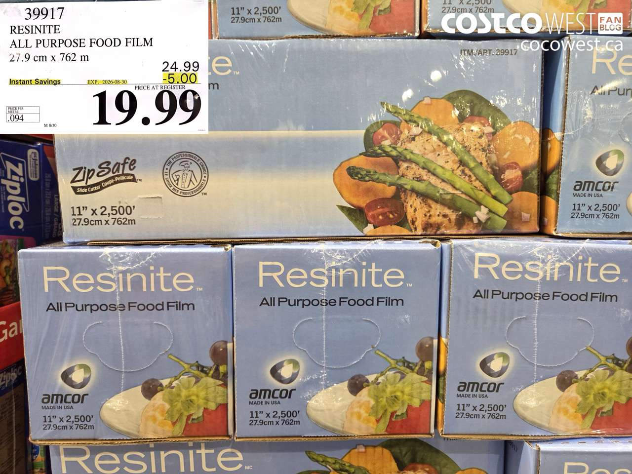 39917 RESINITE ALL PURPOSE FOOD FILM 27.9 CM X 762 M ($5.00 INSTANT SAVINGS EXPIRES ON 2026-08-30) $19.99