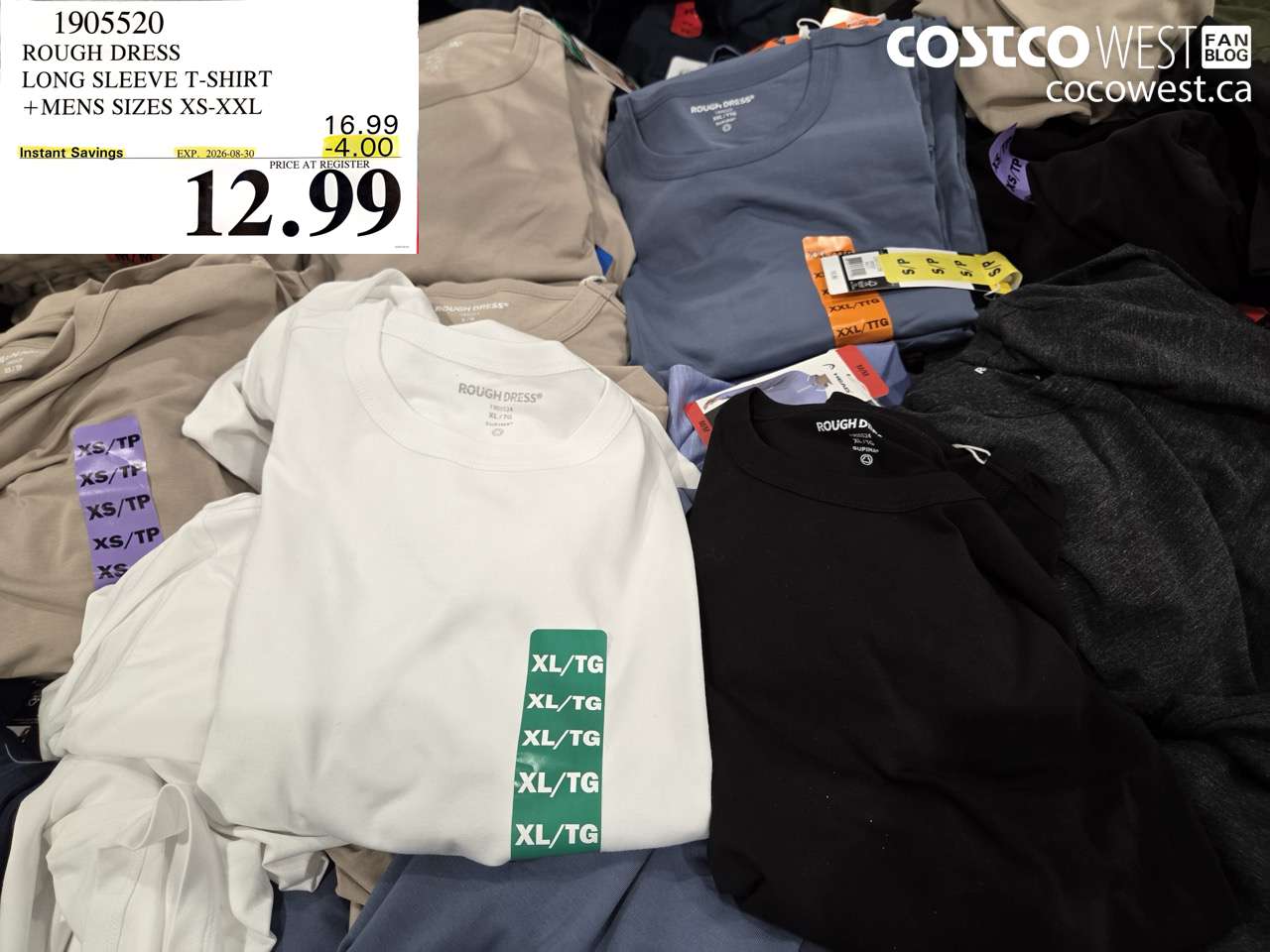 1905520 ROUGH DRESS LONG SLEEVE T-SHIRT MENS SIZES XS-XXL ($4.00 INSTANT SAVINGS EXPIRES ON 2026-08-30) $12.99