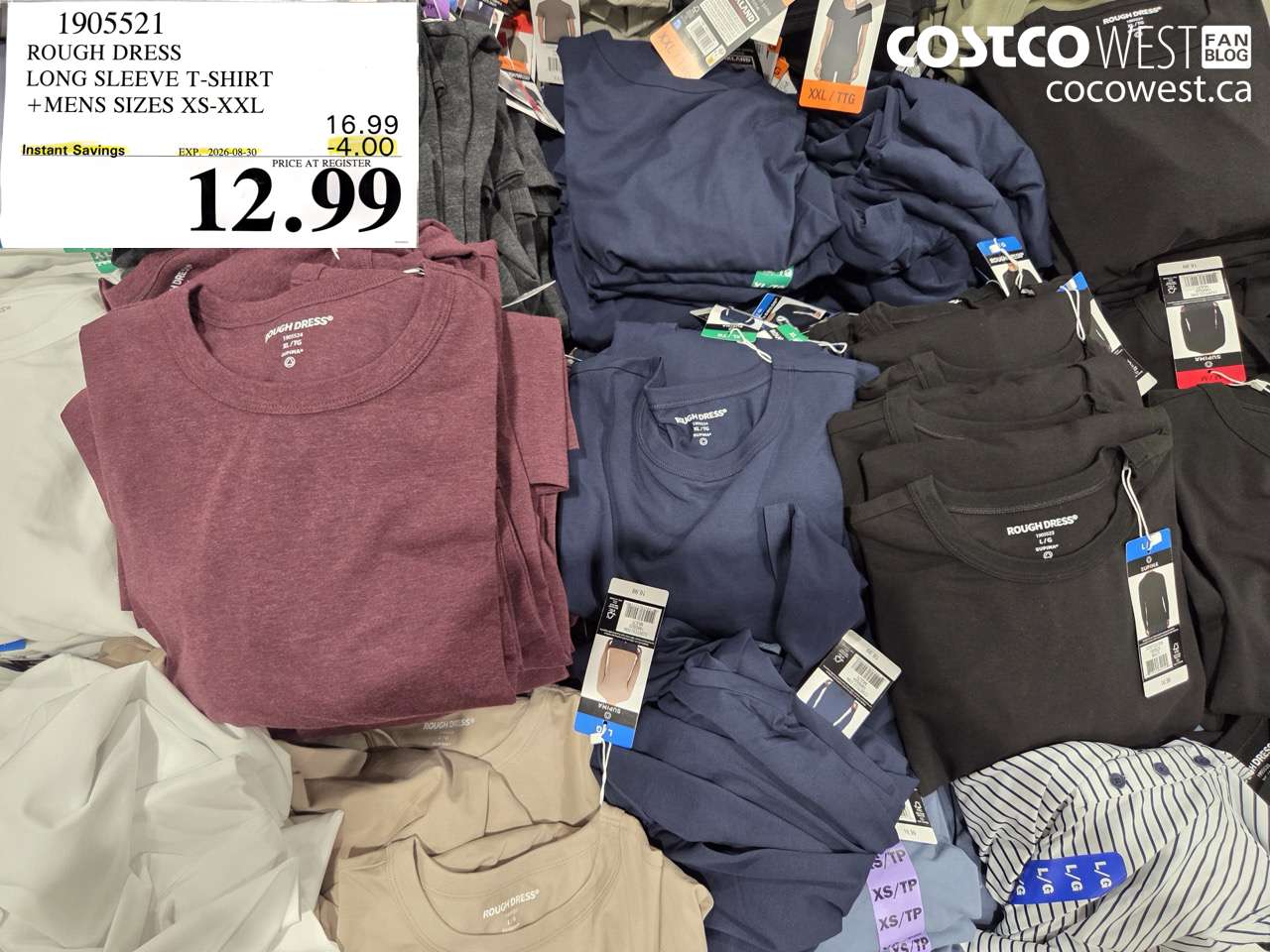 1905521 ROUGH DRESS LONG SLEEVE T-SHIRT + MENS SIZES XS-XXL ($4.00 INSTANT SAVINGS EXPIRES ON 2026-08-30) $12.99