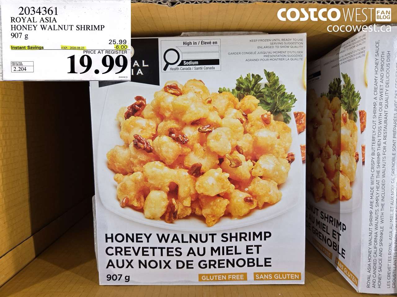 2034361 ROYAL ASIA HONEY WALNUT SHRIMP 907 G ($6.00 INSTANT SAVINGS EXPIRES ON 2026-08-23) $19.99