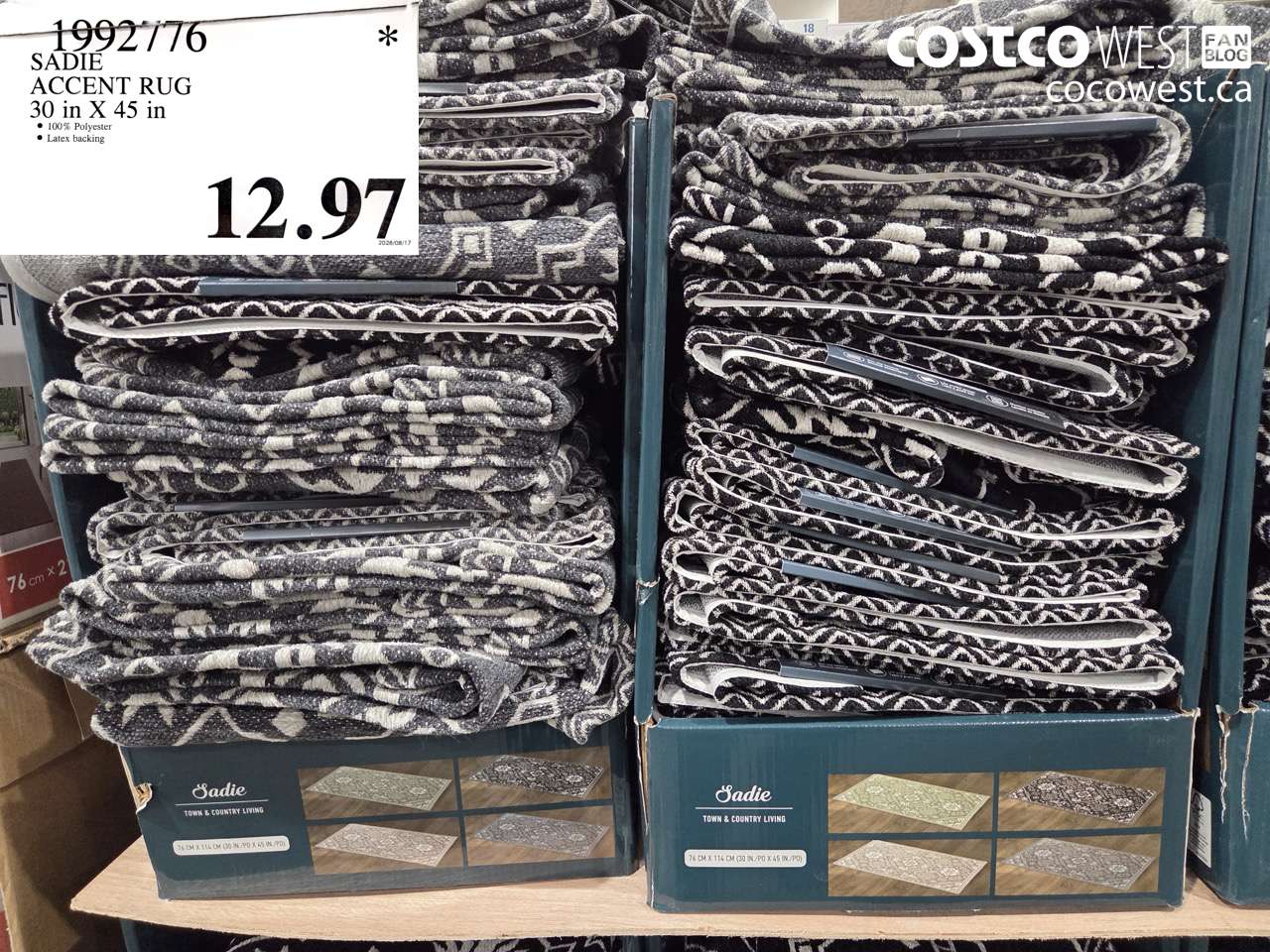 1992776 SADIE ACCENT RUG 30 IN X 45 IN $12.97