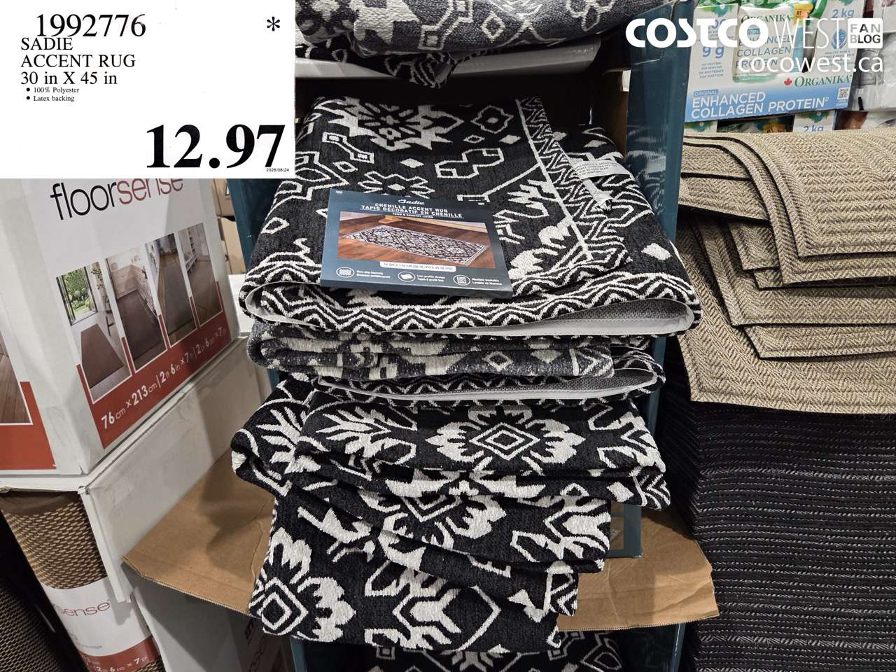 1992776 SADIE ACCENT RUG 30 IN X 45 IN $12.97