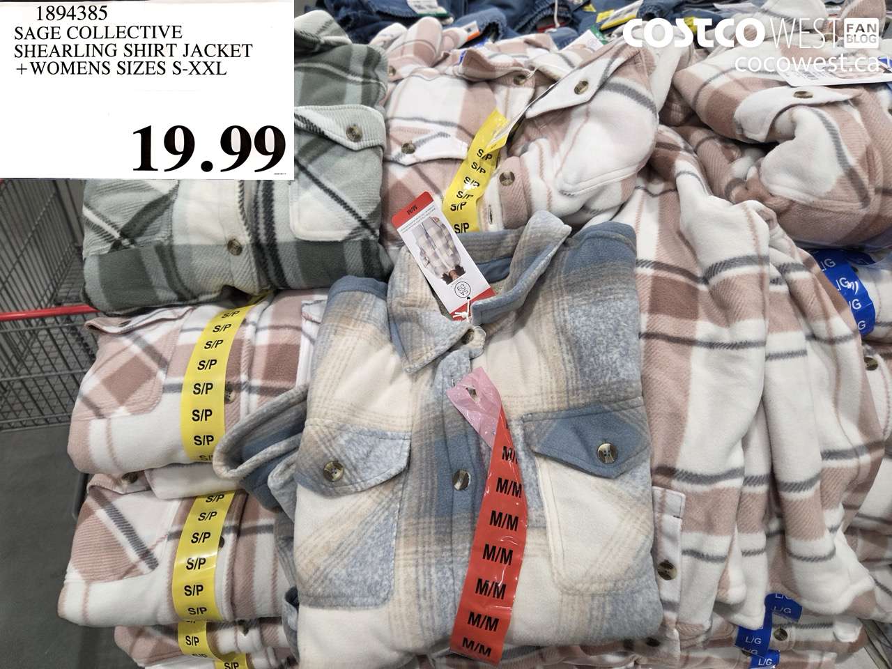 1894385 SAGE COLLECTIVE SHEARLING SHIRT JACKET WOMENS SIZES S-XXL $19.99