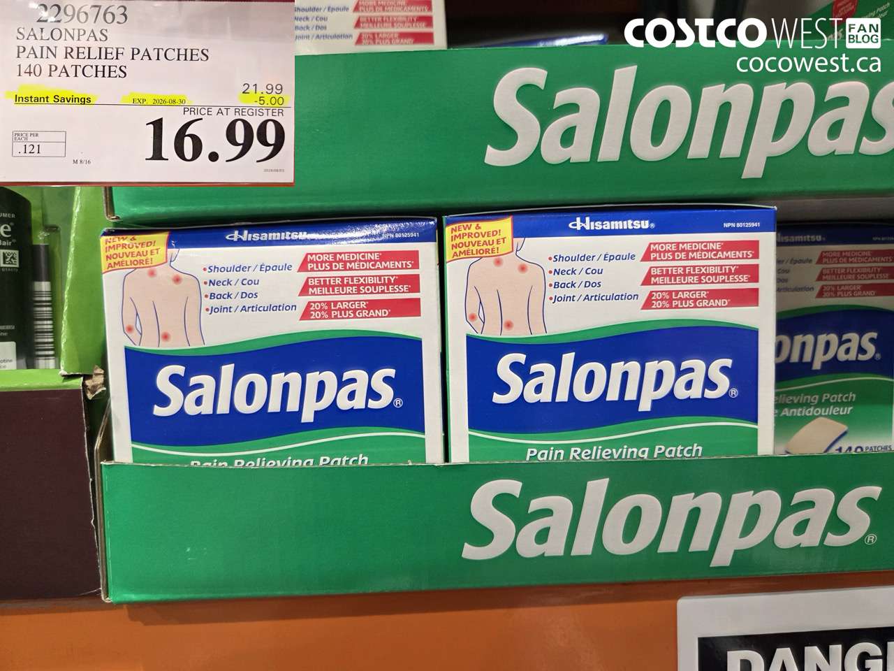 2296763 SALONPAS PAIN RELIEF PATCHES 140 PATCHES ($5.00 INSTANT SAVINGS EXPIRES ON 2026-08-30) $16.99