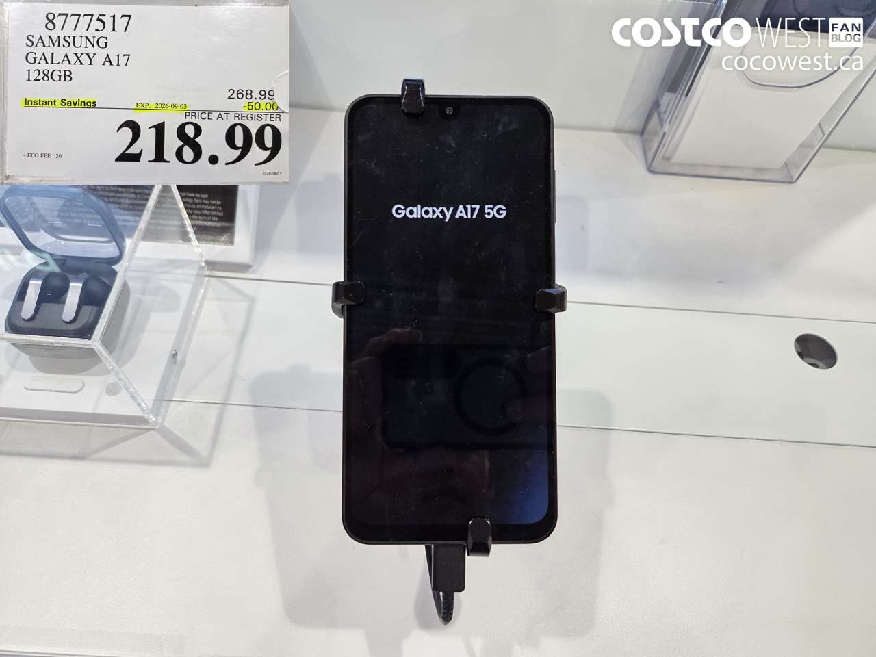 8777517 SAMSUNG GALAXY A17 128GB ($50.00 INSTANT SAVINGS EXPIRES ON 2026-09-03) $218.99