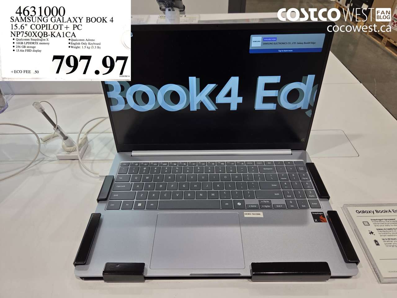 4631000 SAMSUNG GALAXY BOOK 4 15.6