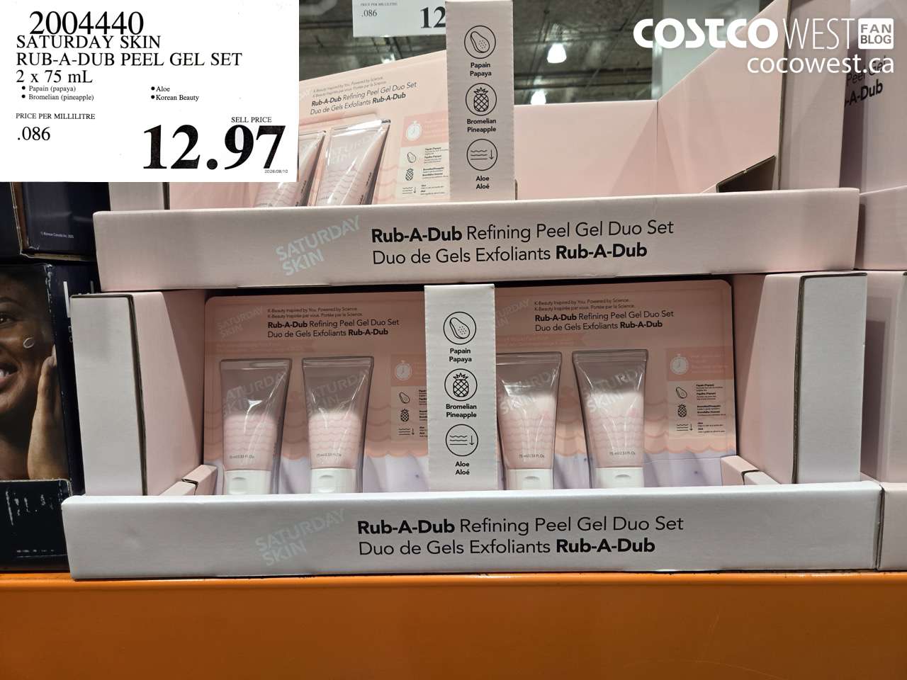 2004440 SATURDAY SKIN RUB-A-DUB PEEL GEL SET 2 X 75 ML $12.97