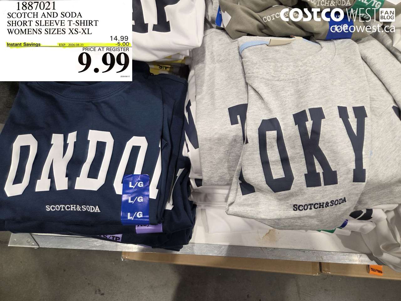 1887021 SCOTCH AND SODA SHORT SLEEVE T-SHIRT WOMENS SIZES XS-XL ($5.00 INSTANT SAVINGS EXPIRES ON 2026-08-23) $9.99