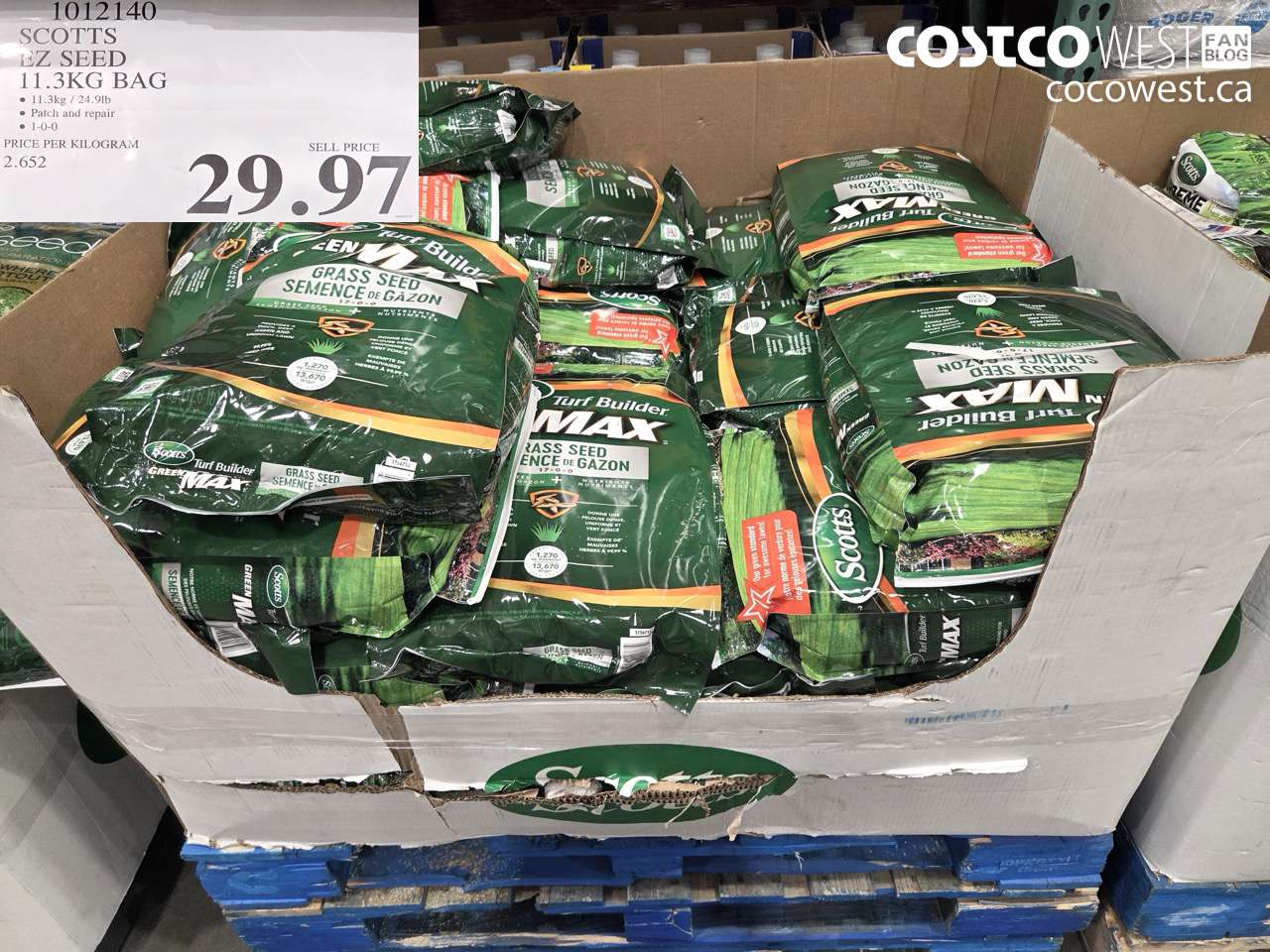 1012140 SCOTTS EZ SEED 11.3KG BAG $29.97