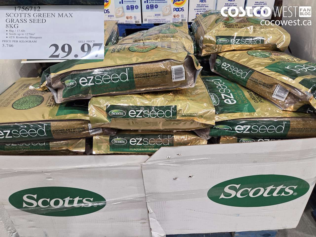 1756712 SCOTTS GREEN MAX GRASS SEED 8KG $29.97