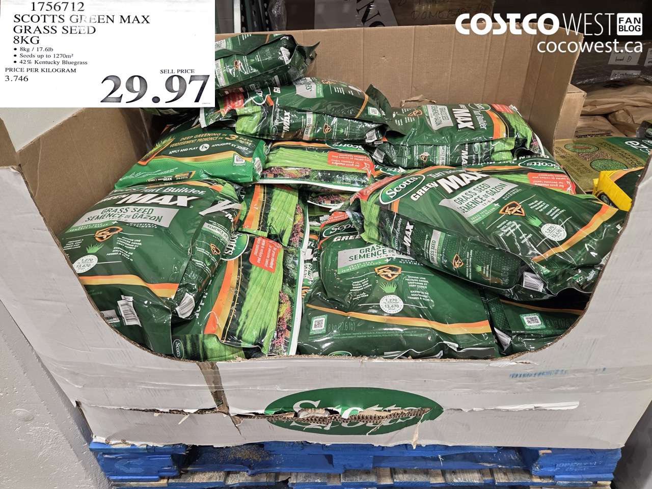 1756712 SCOTTS GREEN MAX GRASS SEED 8KG $29.97