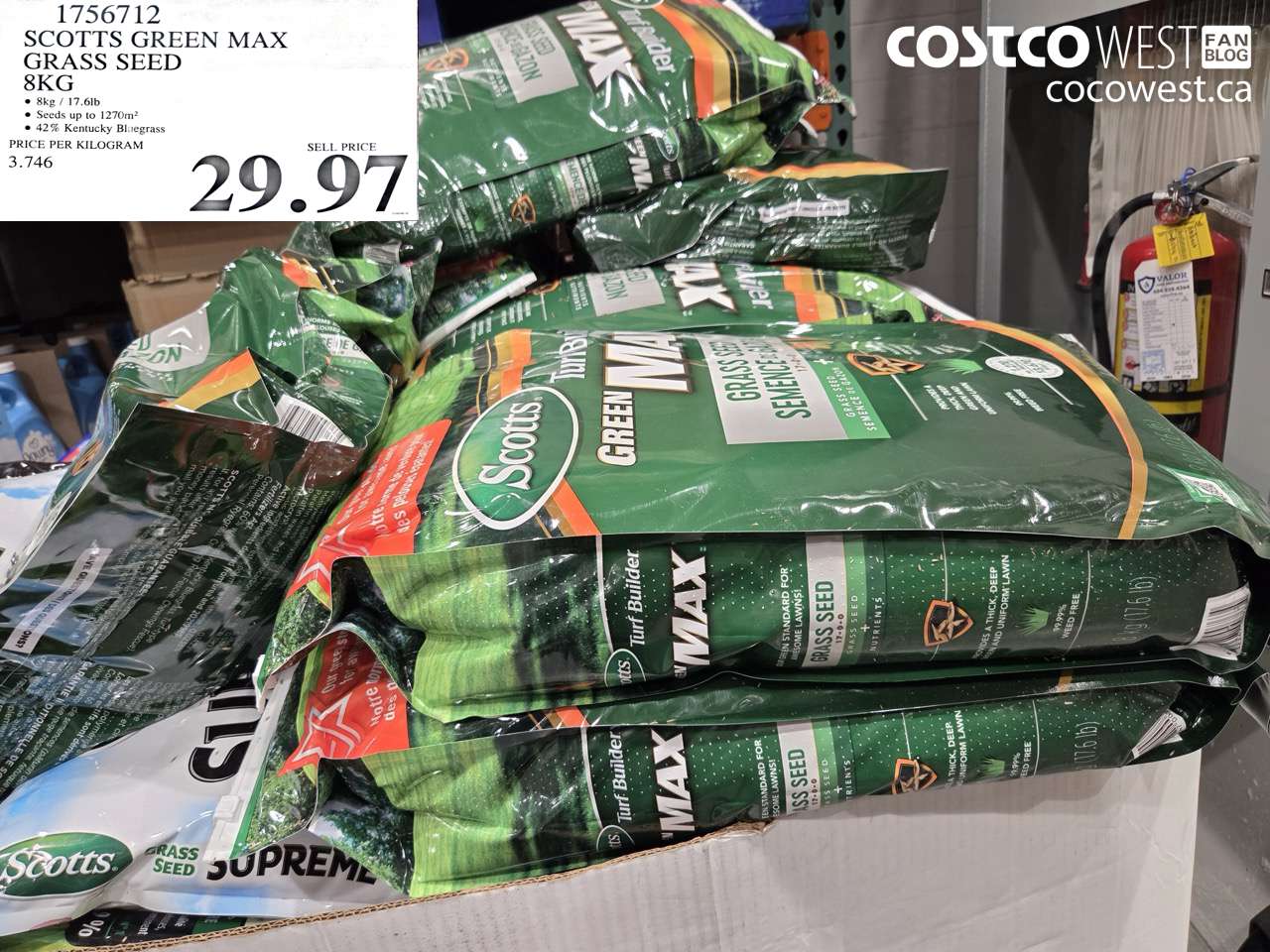 1756712 SCOTTS GREEN MAX GRASS SEED 8KG $29.97