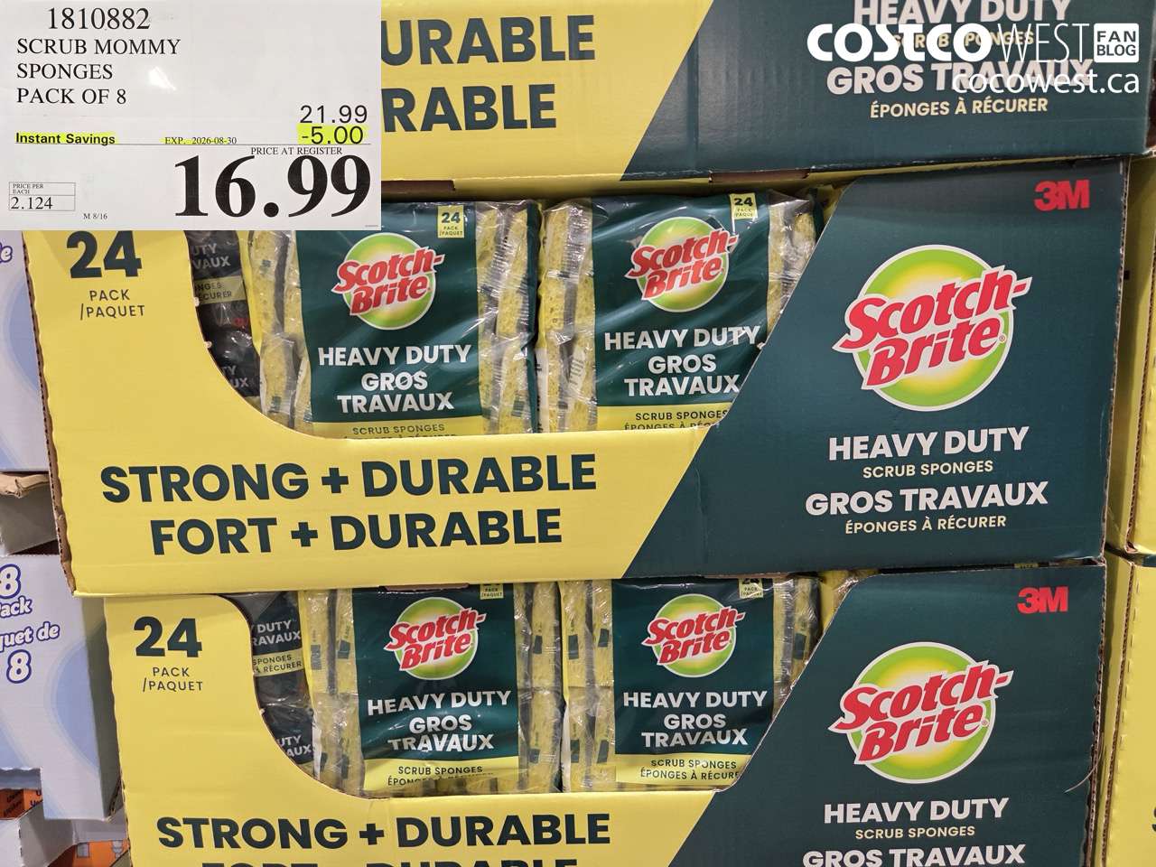1810882 SCRUB MOMMY SPONGES PACK OF 8 ($5.00 INSTANT SAVINGS EXPIRES ON 2026-08-30) $16.99