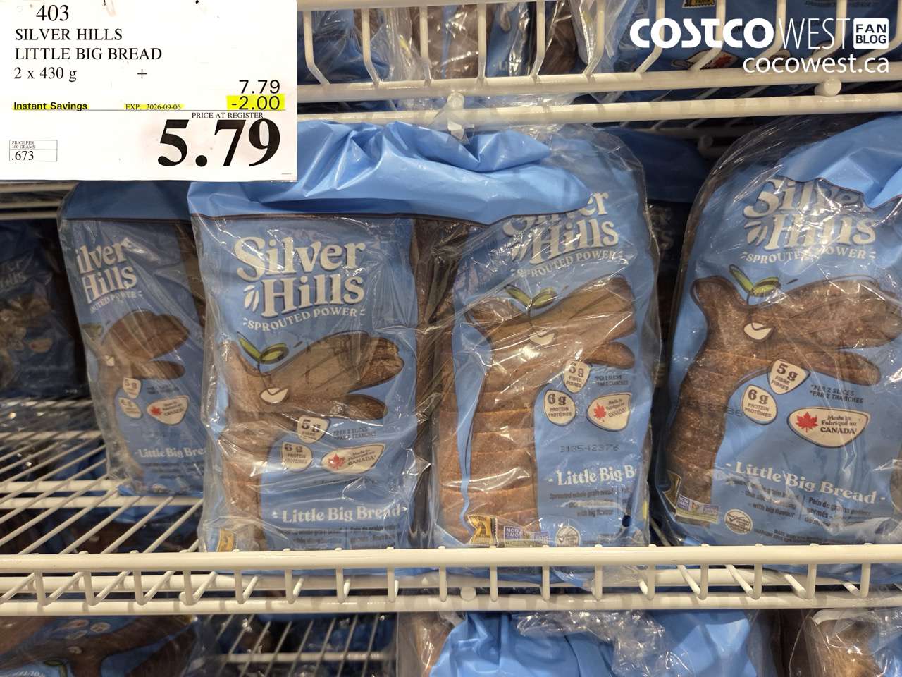 403 SILVER HILLS LITTLE BIG BREAD 2 X 430 G ($2.00 INSTANT SAVINGS EXPIRES ON 2026-09-06) $5.79