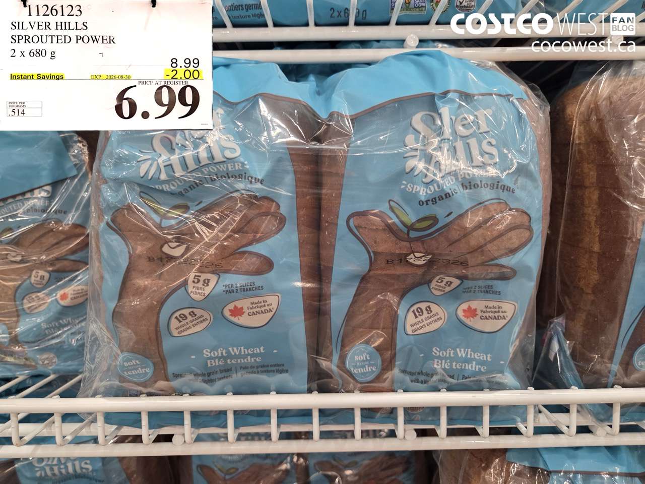 1126123 SILVER HILLS SPROUTED POWER 2 X 680 G ($2.00 INSTANT SAVINGS EXPIRES ON 2026-08-30) $6.99