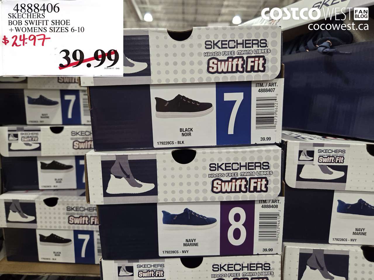 4888406 SKECHERS BOB SWIFT SHOE WOMENS SIZES 6-10 $24.97