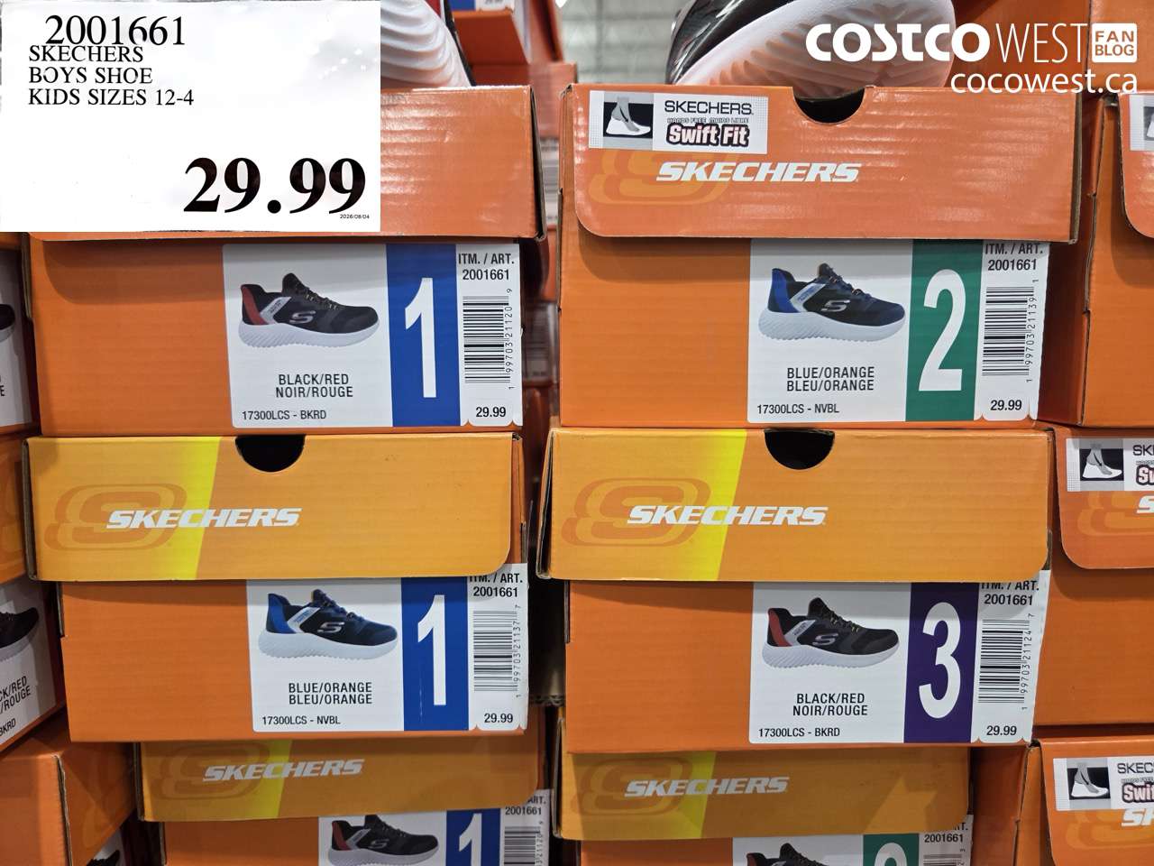 2001661 SKECHERS BOYS SHOE KIDS SIZES 12-4 $29.99