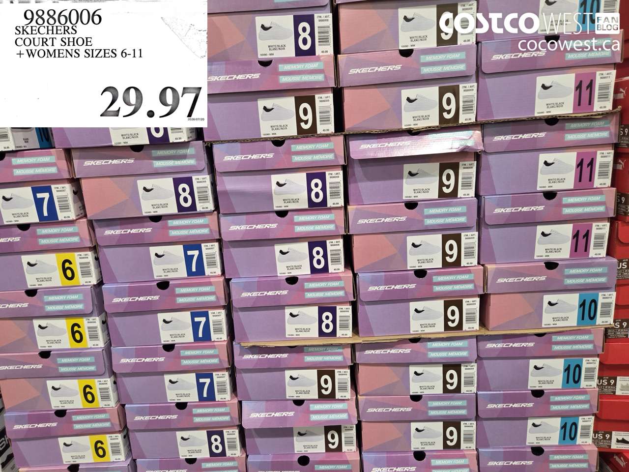 9886006 SKECHERS COURT SHOE WOMENS SIZES 6-11 $29.97