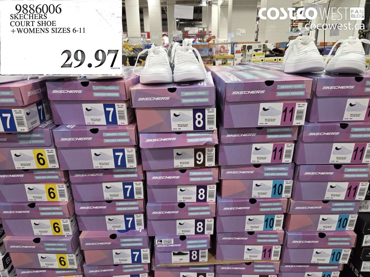 9886006 SKECHERS COURT SHOE WOMENS SIZES 6-11 $29.97