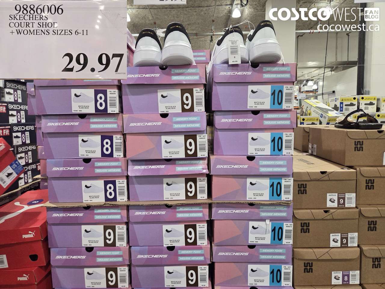 9886006 SKECHERS COURT SHOE + WOMENS SIZES 6-11 $29.97