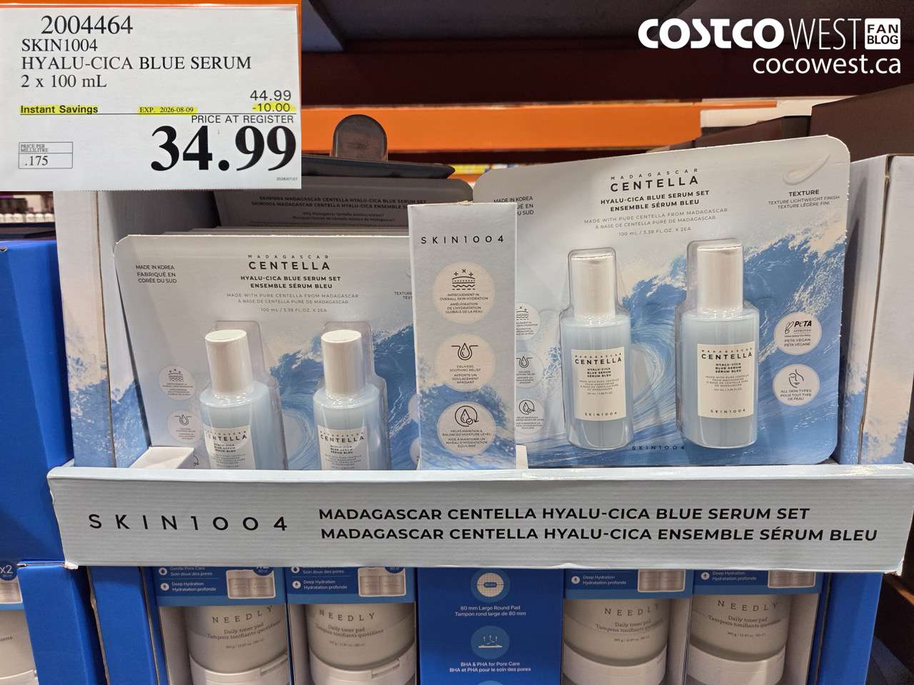 2004464 SKIN1004 HYALU-CICA BLUE SERUM 2 X 100 ML ($10.00 INSTANT SAVINGS EXPIRES ON 2026-08-09) $34.99