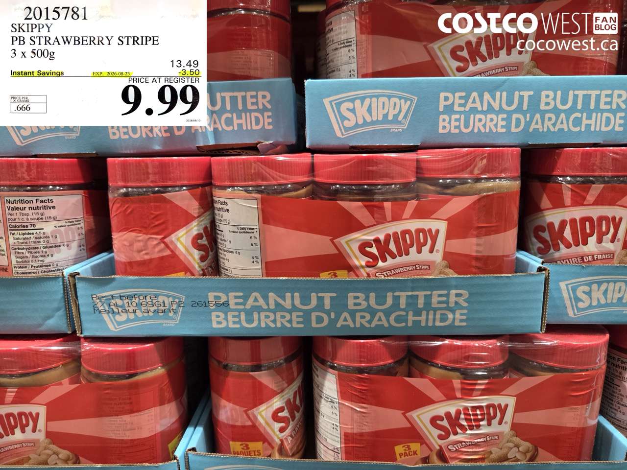 2015781 SKIPPY PB STRAWBERRY STRIPE 3 X 500G ($3.50 INSTANT SAVINGS EXPIRES ON 2026-08-23) $9.99