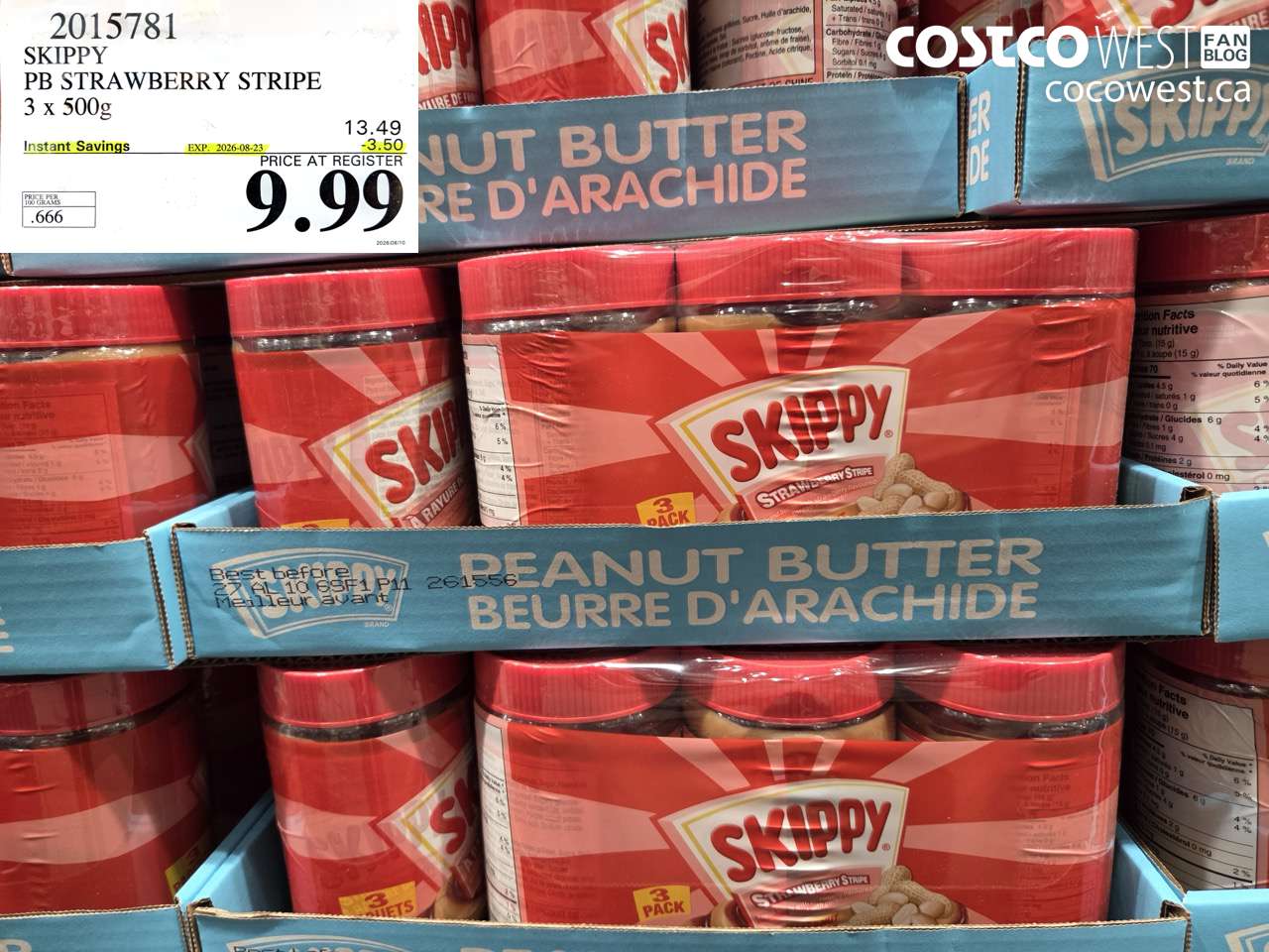 2015781 SKIPPY PB STRAWBERRY STRIPE 3 X 500G ($3.50 INSTANT SAVINGS EXPIRES ON 2026-08-23) $9.99