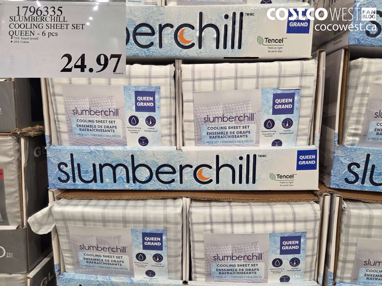 1796335 SLUMBERCHILL COOLING SHEET SET QUEEN - 6 PCS $24.97