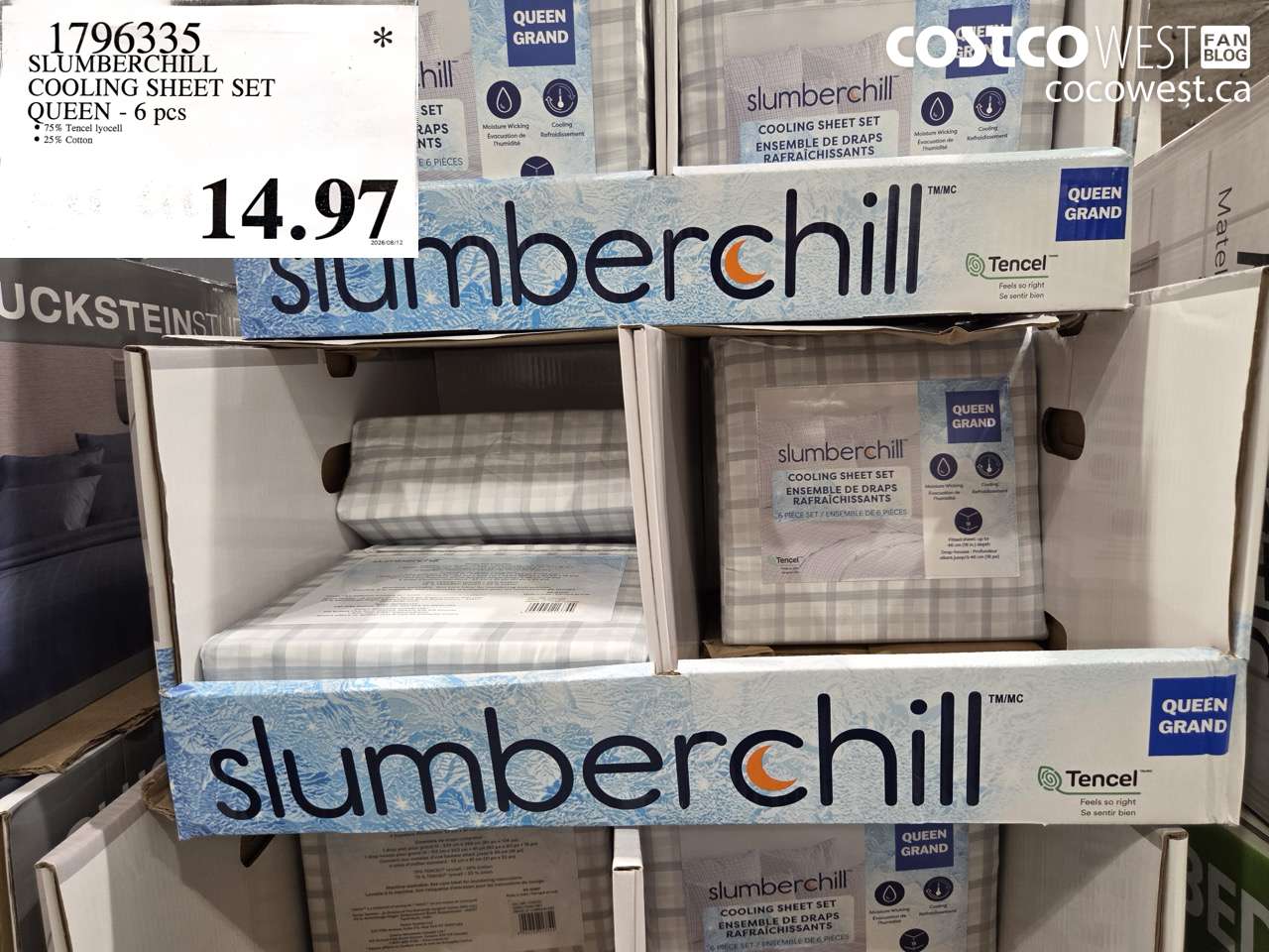 1796335 SLUMBERCHILL COOLING SHEET SET QUEEN - 6 PCS $14.97