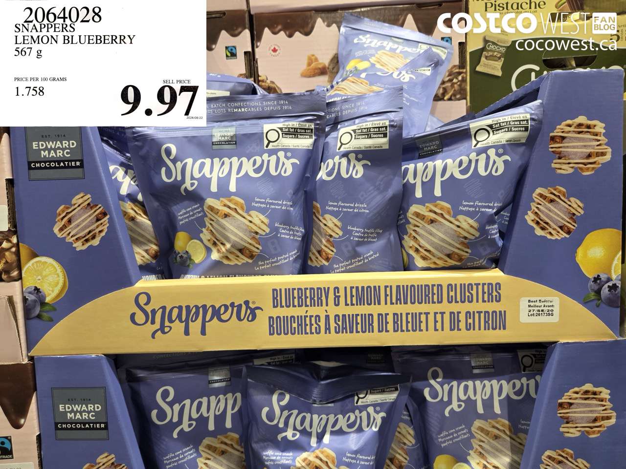 2064028 SNAPPERS LEMON BLUEBERRY 567 G $9.97