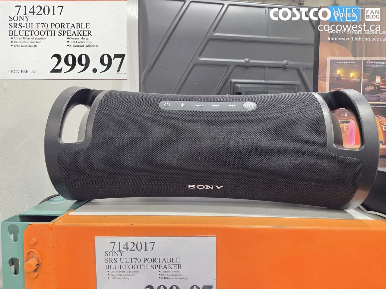 7142017 SONY SRS-ULT70 PORTABLE BLUETOOTH SPEAKER $299.97