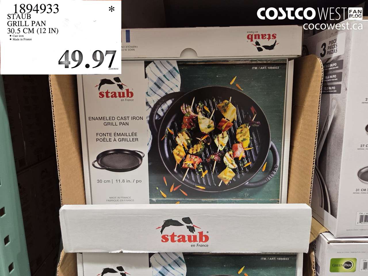 1894933 STAUB GRILL PAN 30.5 CM (12 IN) $49.97