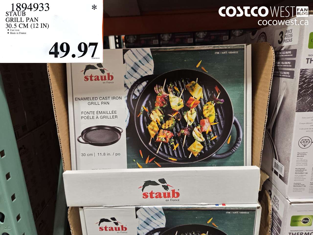1894933 STAUB GRILL PAN 30.5 CM (12 IN) $49.97