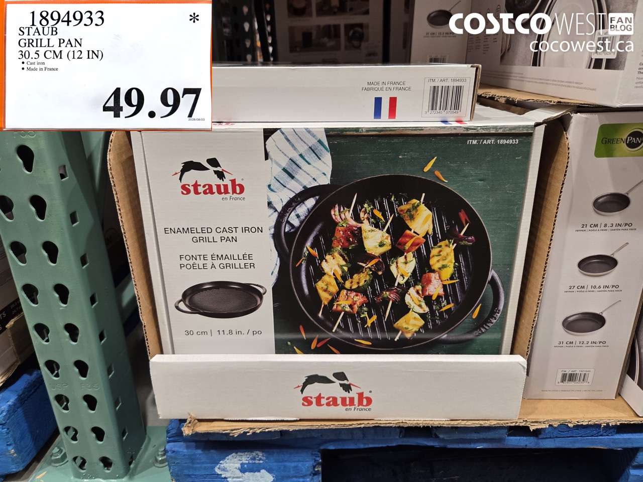 1894933 STAUB GRILL PAN 30.5 CM (12 IN) $49.97