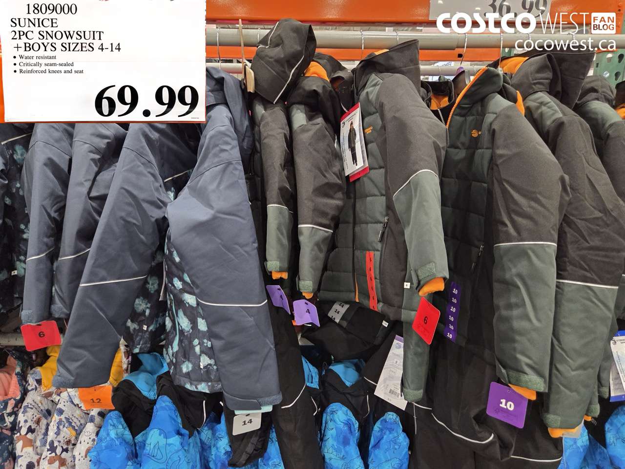 1809000 SUNICE 2PC SNOWSUIT + BOYS SIZES 4-14 $69.99