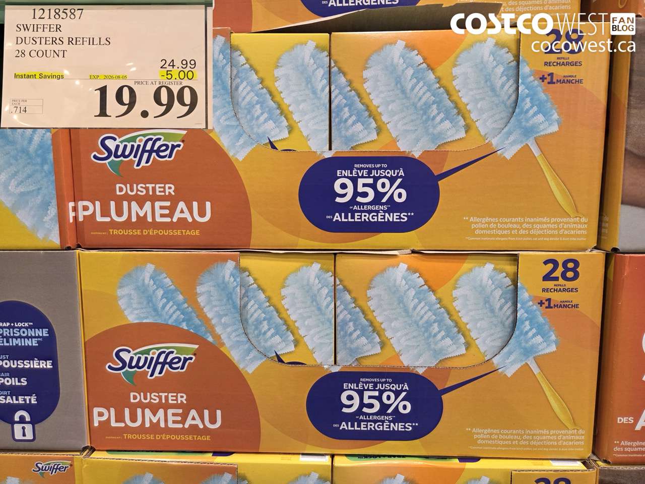 1218587 SWIFFER DUSTERS REFILLS 28 COUNT ($5.00 INSTANT SAVINGS EXPIRES ON 2026-08-05) $19.99