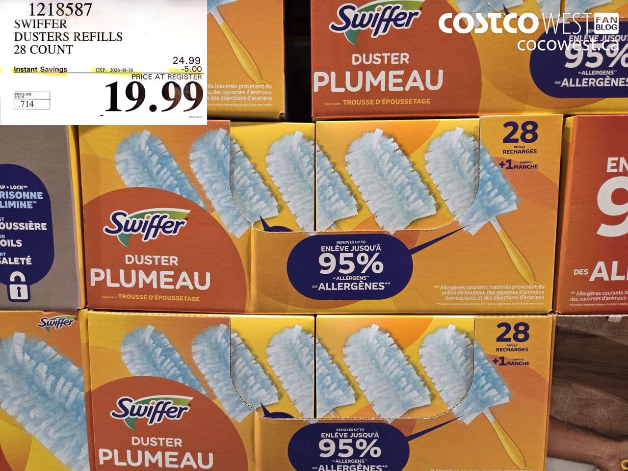 1218587 SWIFFER DUSTERS REFILLS 28 COUNT ($5.00 INSTANT SAVINGS EXPIRES ON 2026-08-30) $19.99