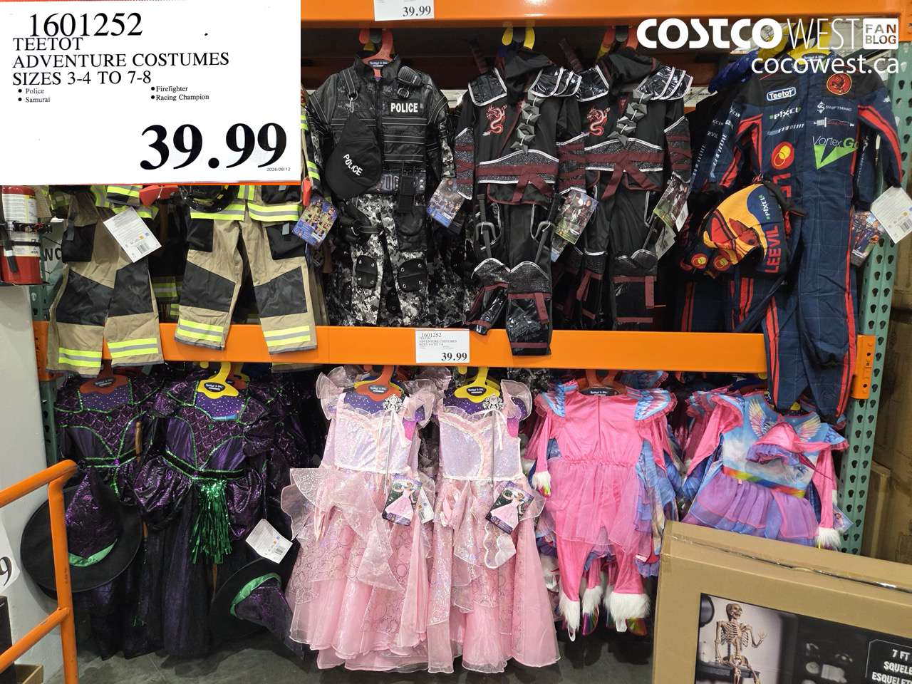 1601252 TEETOT ADVENTURE COSTUMES SIZES 3-4 TO 7-8 $39.99