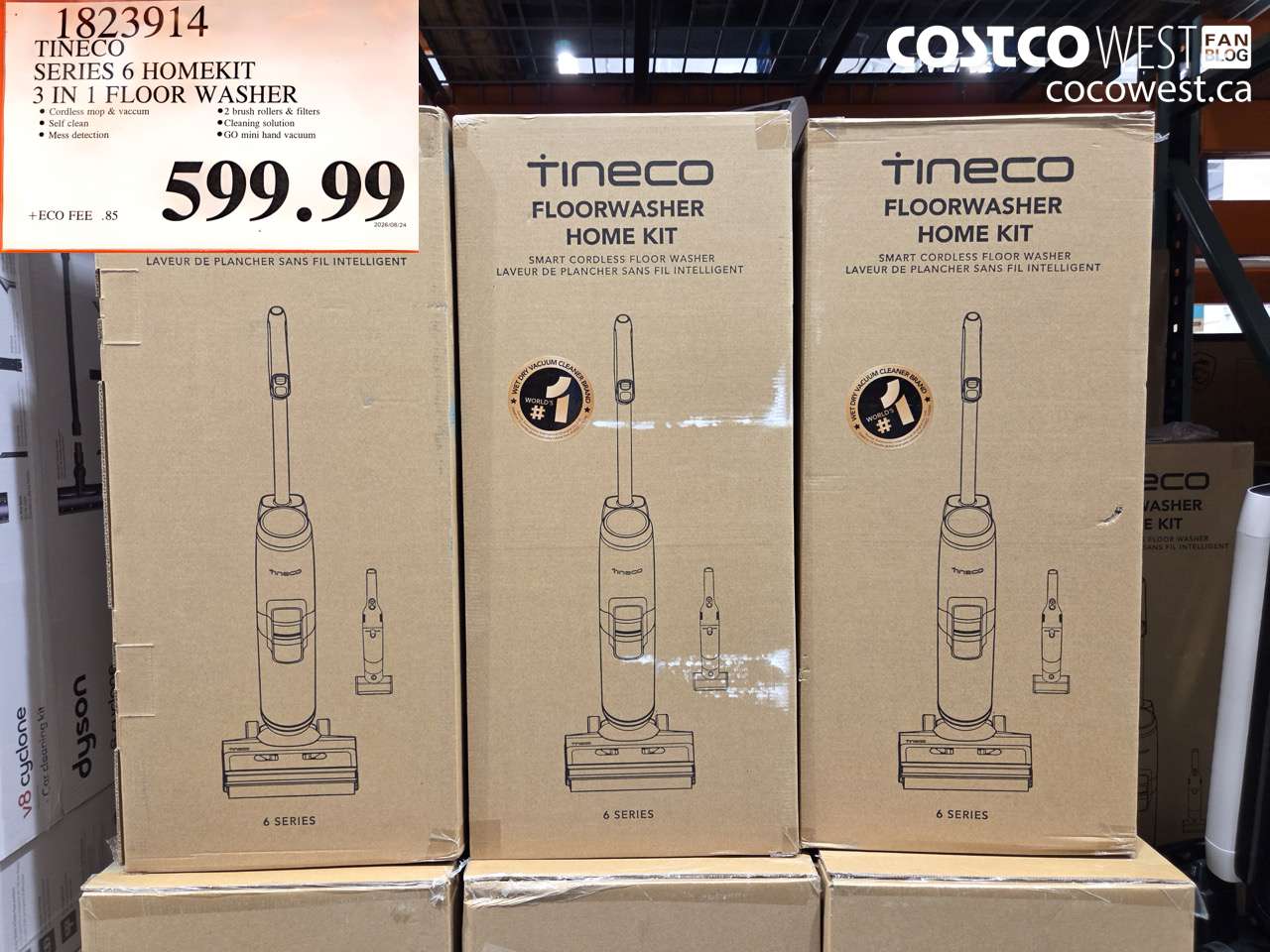 1823914 TINECO SERIES 6 HOMEKIT 3 IN 1 FLOOR WASHER $599.99