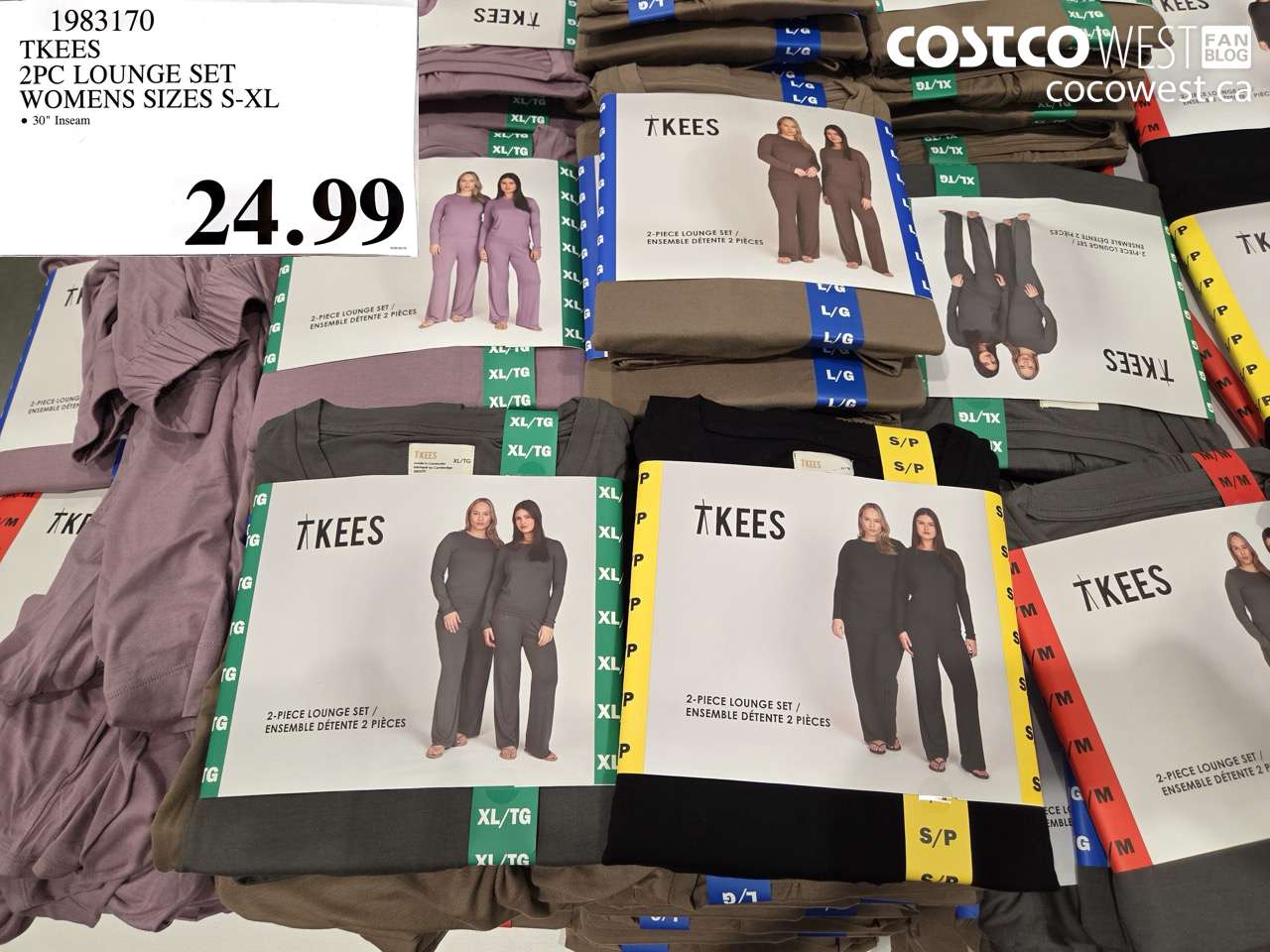 1983170 TKEES 2PC LOUNGE SET WOMENS SIZES S-XL $24.99