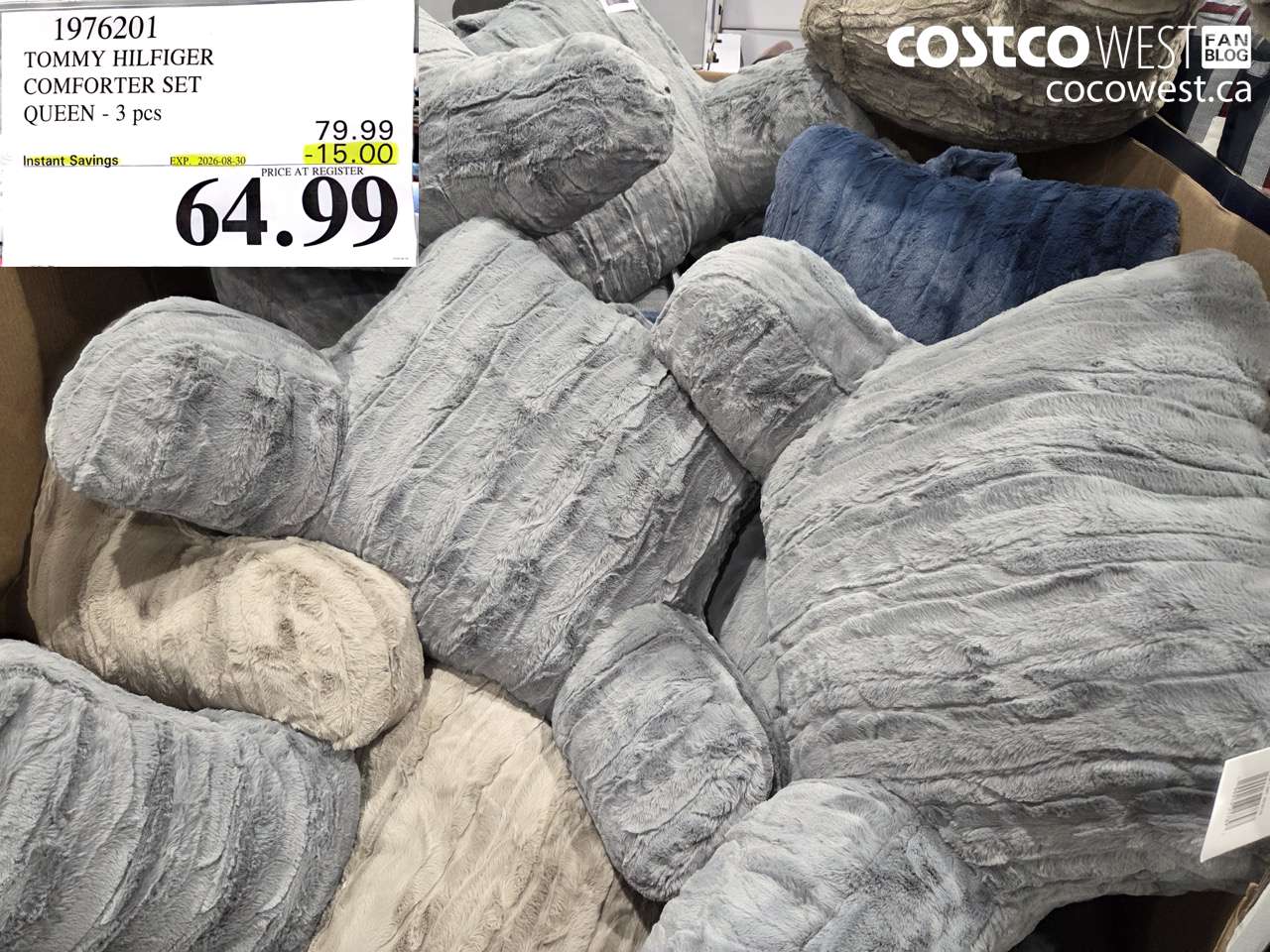 1976201 TOMMY HILFIGER COMFORTER SET QUEEN - 3 PCS ($15.00 INSTANT SAVINGS EXPIRES ON 2026-08-30) $64.99