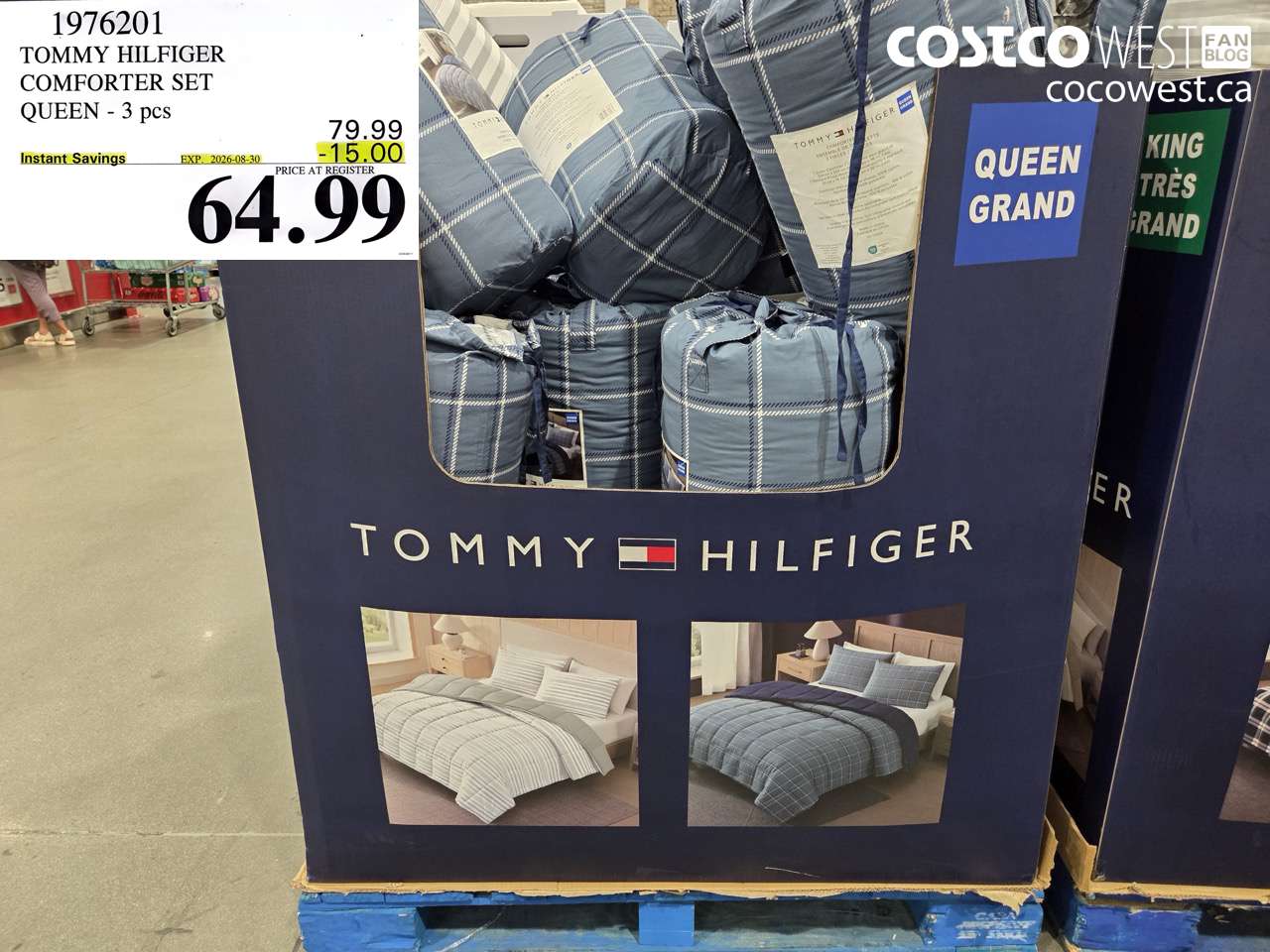 1976201 TOMMY HILFIGER COMFORTER SET QUEEN - 3 PCS ($15.00 INSTANT SAVINGS EXPIRES ON 2026-08-30) $64.99
