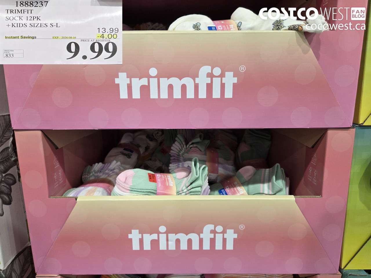 1888237 TRIMFIT SOCK 12PK KIDS SIZES S-L ($4.00 INSTANT SAVINGS EXPIRES ON 2026-08-16) $9.99