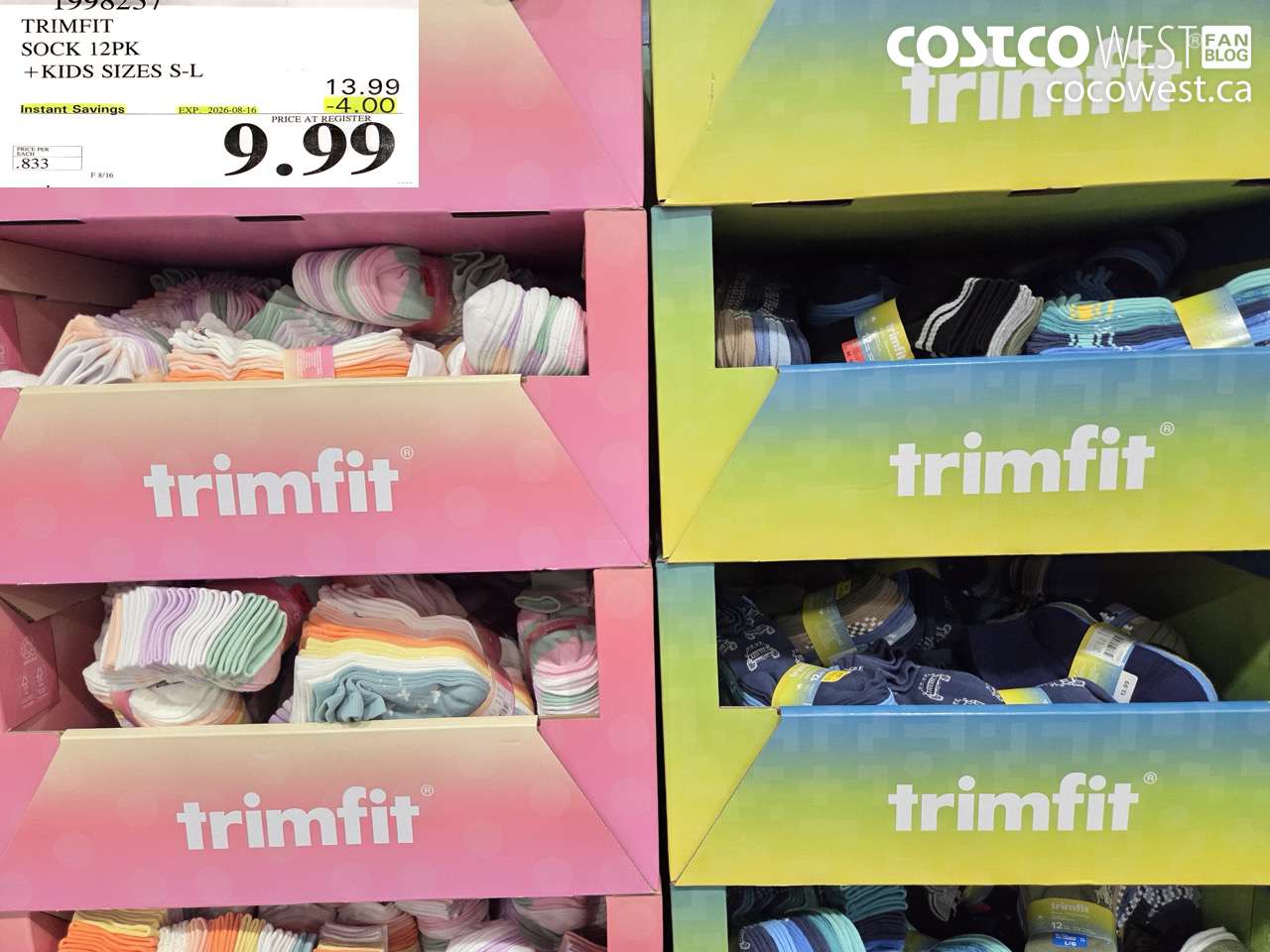 1998257 TRIMFIT SOCK 12PK KIDS SIZES S-L ($4.00 INSTANT SAVINGS EXPIRES ON 2026-08-16) $9.99