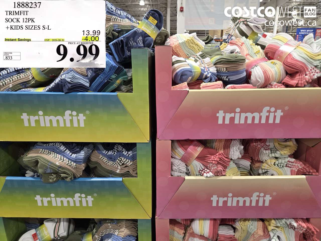 1888237 TRIMFIT SOCK 12PK +KIDS SIZES S-L ($4.00 INSTANT SAVINGS EXPIRES ON 2026-08-30) $9.99