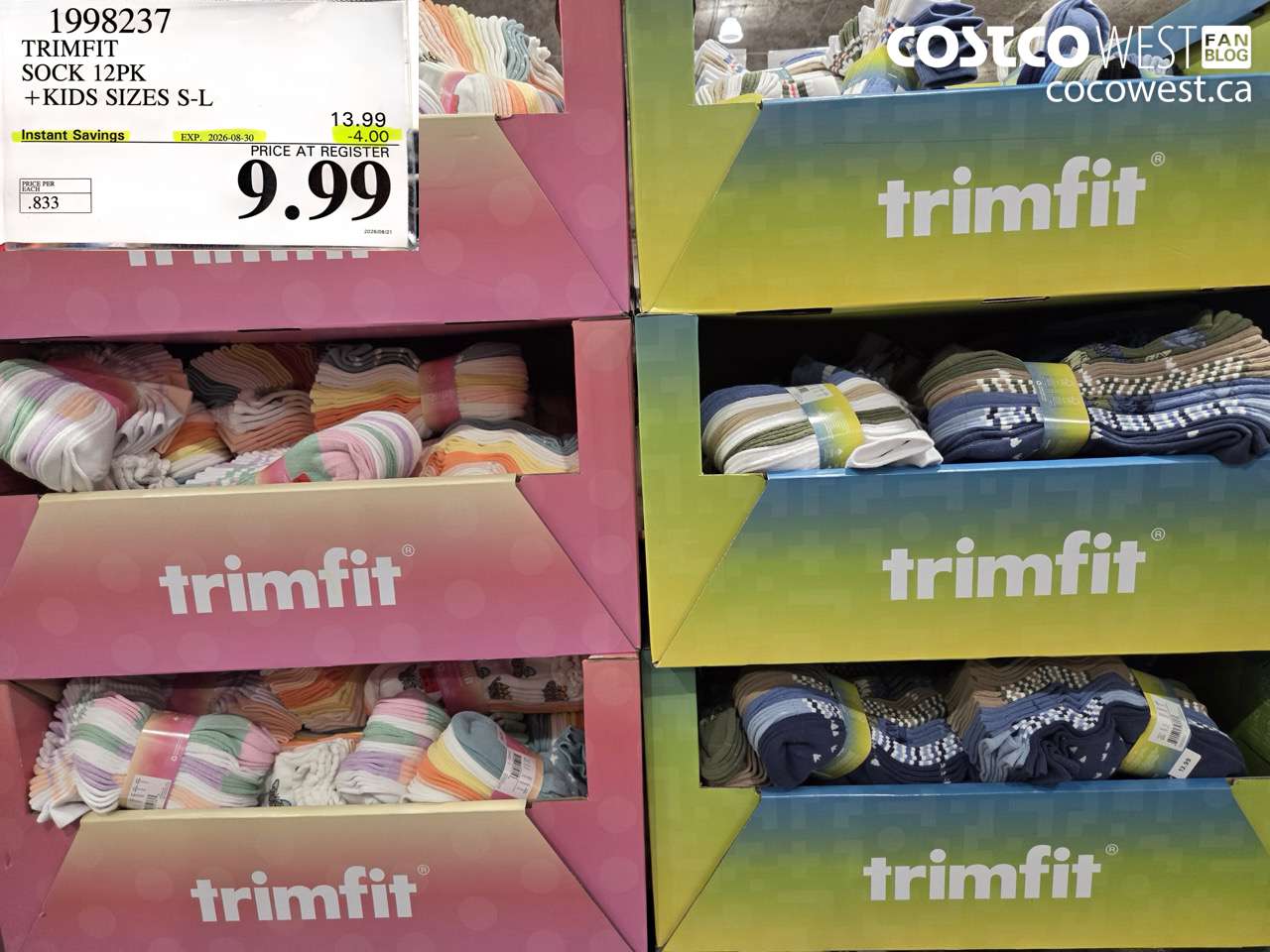 1998237 TRIMFIT SOCK 12PK +KIDS SIZES S-L ($4.00 INSTANT SAVINGS EXPIRES ON 2026-08-30) $9.99