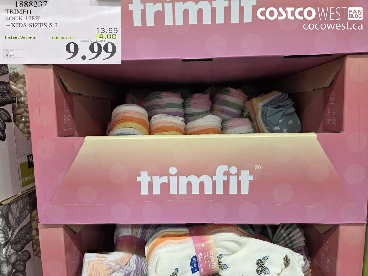 1888237 TRIMFIT SOCK 12PK + KIDS SIZES S-L ($4.00 INSTANT SAVINGS EXPIRES ON 2026-08-16) $9.99