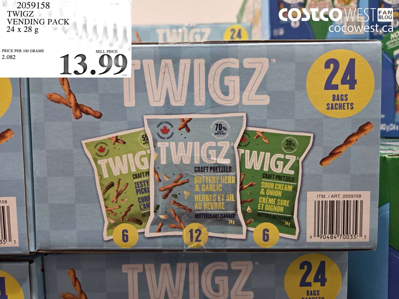 2059158 TWIGZ VENDING PACK 24 X 28 G $13.99