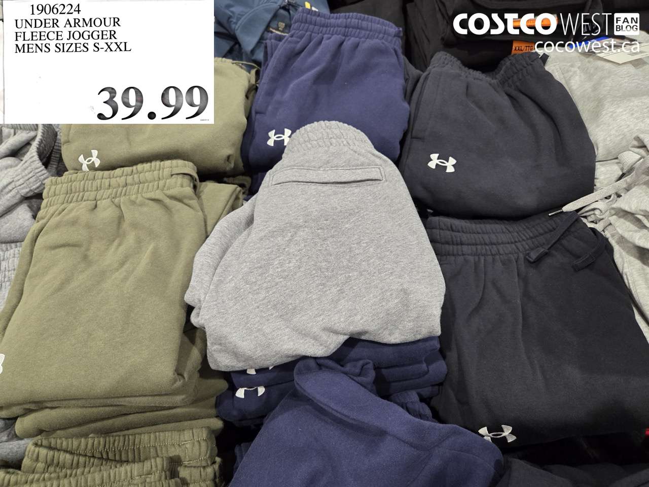 1906224 UNDER ARMOUR FLEECE JOGGER MENS SIZES S-XXL $39.99